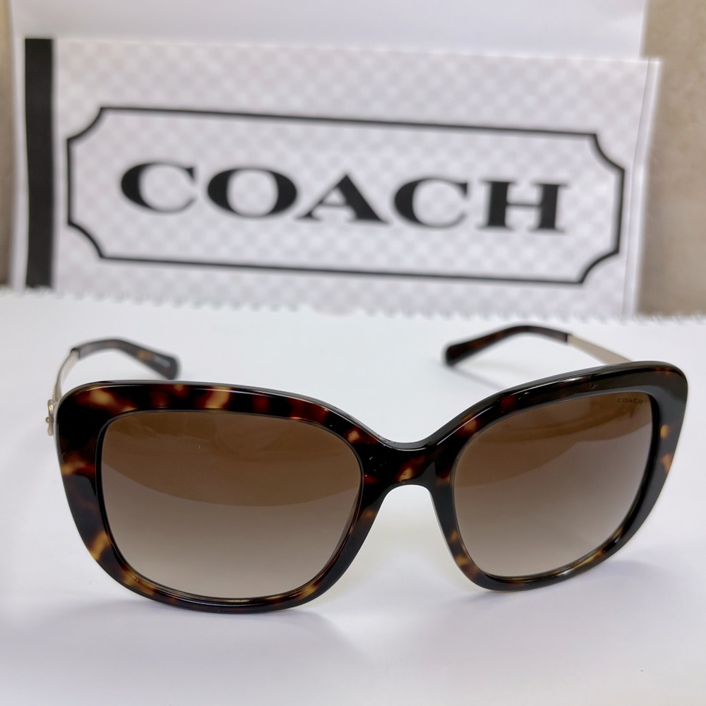 New Coach HC8229 L004 548513 Dark Tortoise Sunglasses - Picture 4 of 15